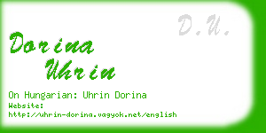 dorina uhrin business card